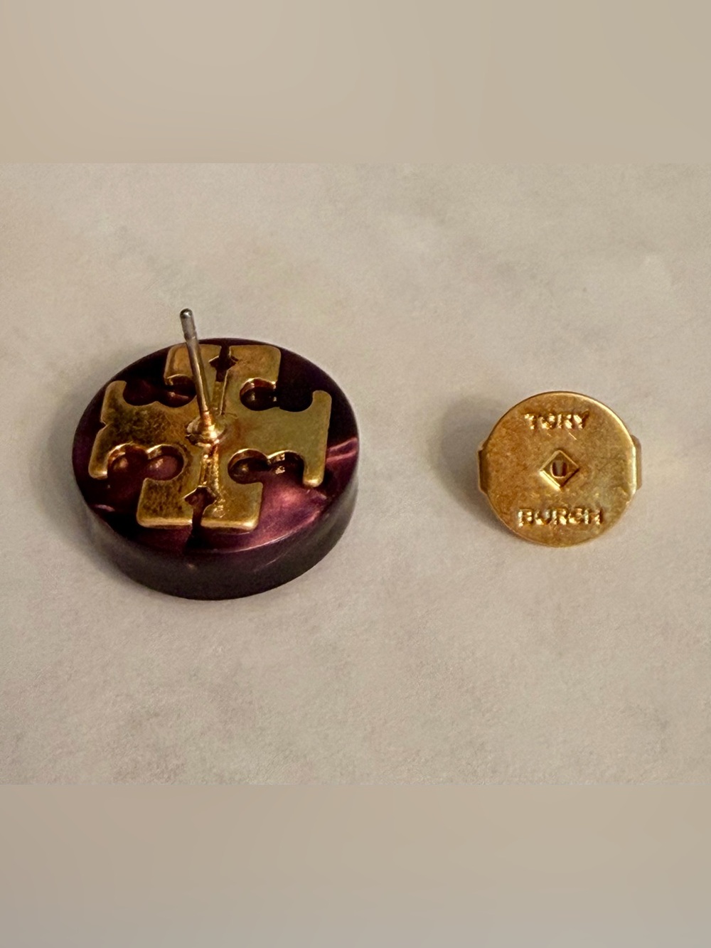 NWOT Tory Burch Roxanne Small Button Stud Earrings - Picture 2 of 7